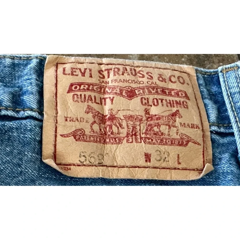 Levi's Men's 569 Loose Straight Denim Shorts Blue Size 32